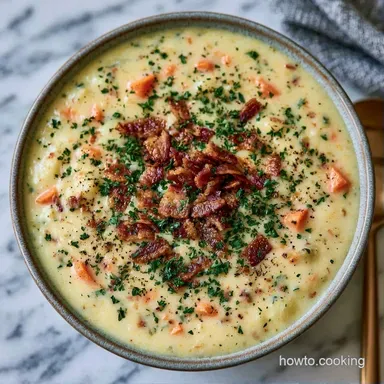 Creamy Potato Soup with Bacon Recipe Card
