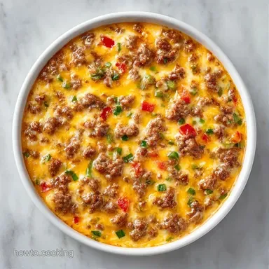 Easy Rotel Dip with Ground Beef Recipe Card