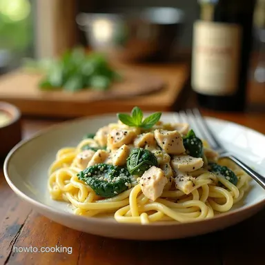 Creamy Spinach Artichoke Chicken Pasta My Easy GoTo Recipe Card
