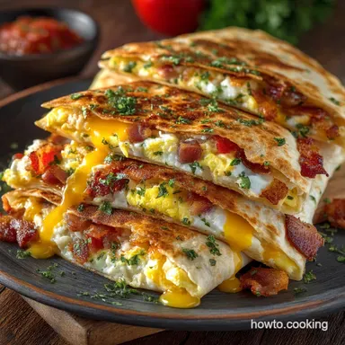 Easy Bacon Egg Cheese Breakfast Quesadillas Recipe 30 Mins