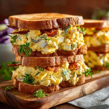Bacon Cheddar Egg Salad Sandwiches: Ultimate Crispy Lunch Recipe Recipe Card