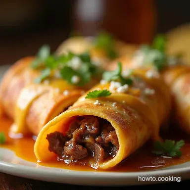 Proper Crispy Beef and Cheese Chimichangas Recipe Easy TexMex Recipe Card