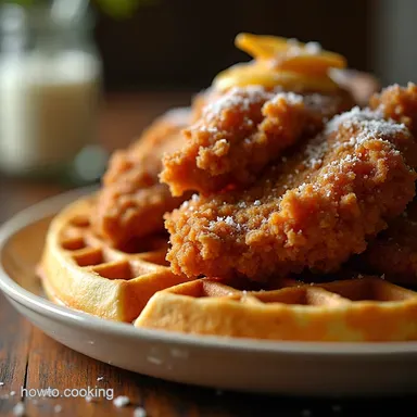The Ultimate Crispy Southern Fried Chicken Waffles Recipe Recipe Card