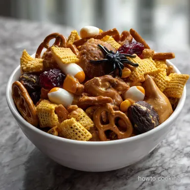 Halloween Snack Mix: Ultra-Crispy No-Bake Treat Recipe Card
