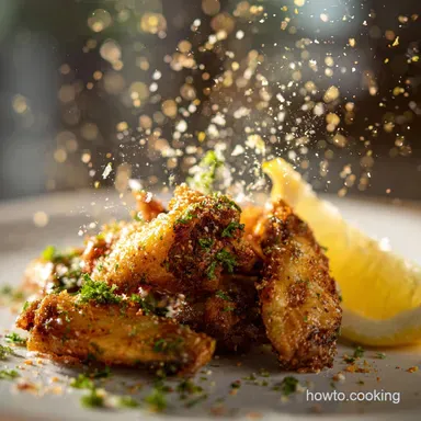 Lemon Pepper Wings Recipe for 4 Servings Recipe Card