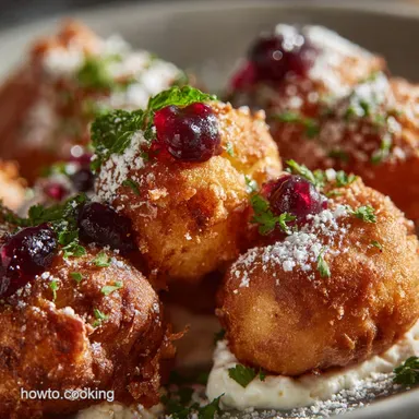 Italian Christmas Appetizers: Crispy Ricotta Fritters (Zeppole Salate) Recipe Card