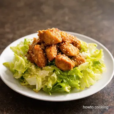 Crispy Sesame Chicken Cabbage Salad Weeknight Takeout Fakeaway Recipe Card