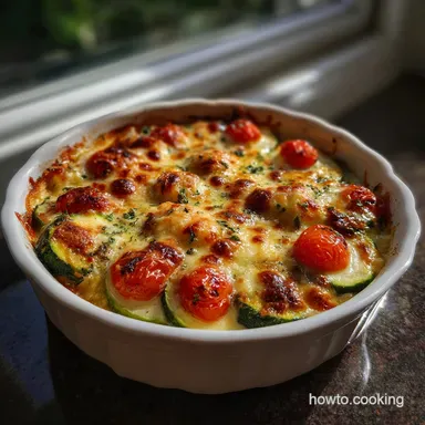 Zucchini Tomato Bake: Crisp Veggies & Melted Cheese Recipe Card