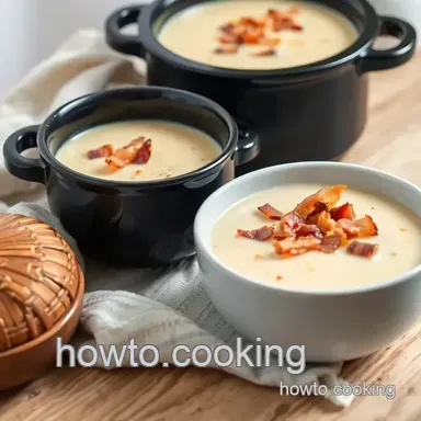 How to Make Easy Crock Pot Potato Soup with Creamy Bacon: A Cozy Delight! Recipe Card
