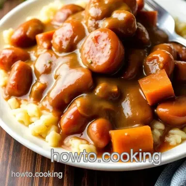 Crockpot Brown Gravy Smoked Sausage Recipe presentation