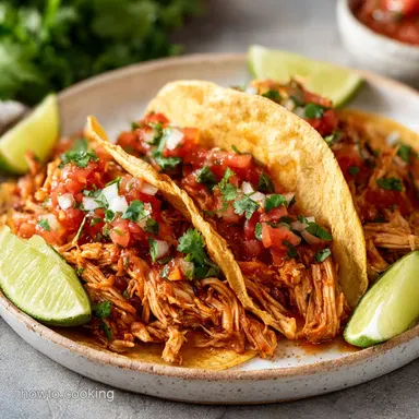 Crockpot Chicken Tacos for 8 Servings