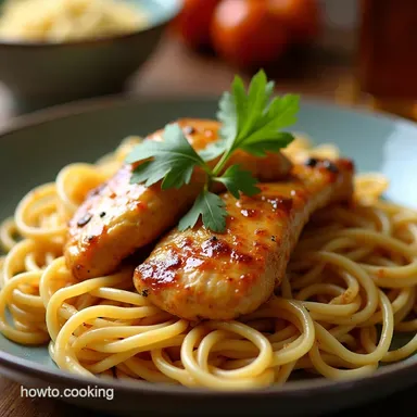 Crockpot Honey Garlic Chicken with Noodles Easiest Dinner Recipe Card