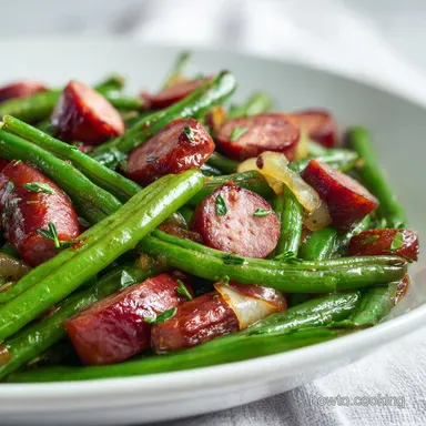 Crockpot Kielbasa Green Beans Recipe: Slow-Cooked in 4 Hours Recipe Card