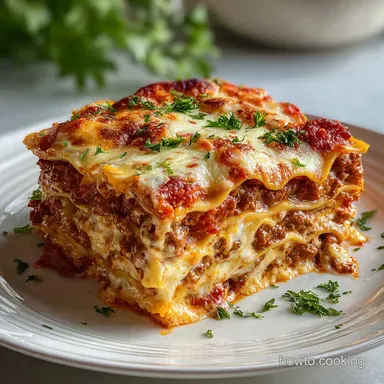 Crockpot Lasagna Slow-Cooked Tender Layers Recipe Card
