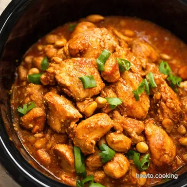 Crockpot Thai Peanut Chicken Easiest Weeknight Dinner EVER Recipe Card