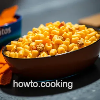 Crunchy Doritos Mac and Cheese Casserole with Chicken Recipe Card