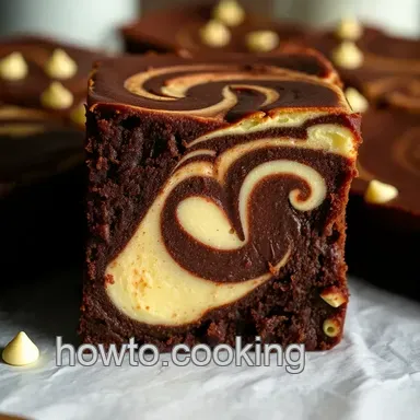 Decadent Chocolate and White Chocolate Swirl Brownies: A Family Favorite Recipe Card