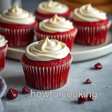 Decadent Classic Red Velvet Cupcakes Recipe with Cream Cheese Frosting Recipe Card