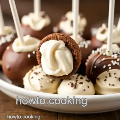 Delicious Dip Chocolate Cookies and Cream Cake Pops: A Fun & Easy Treat! Recipe Card