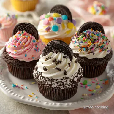 Oreo Cupcakes Doctored Cake Mix Recipe: Moist and Fluffy Recipe Card
