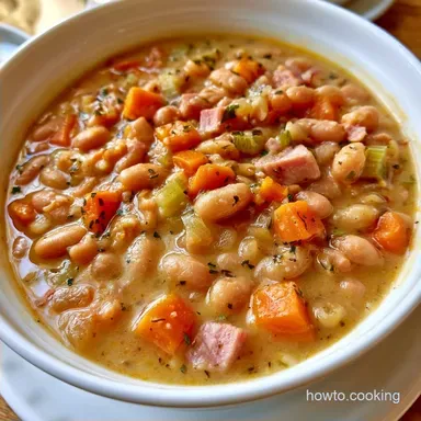 Dutch Oven Bean Soup with Navy Beans