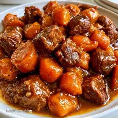 Dutch Oven Beef Stew for 6 Servings Recipe Card