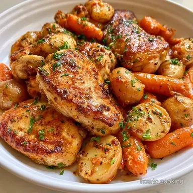 Crispy Chicken and Potatoes One-Pot Recipe Card