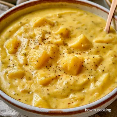 Dutch Oven Potato Soup in 40 Minutes Recipe Card