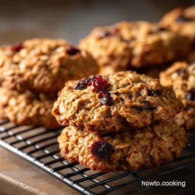 The Best Chewy Oatmeal Breakfast Cookies HighFiber Healthy Recipe Card