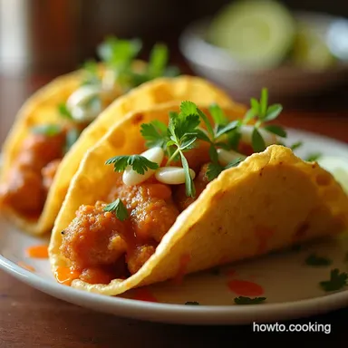 Crispy Chicken Wonton Tacos with Ginger Drizzle Recipe Recipe Card