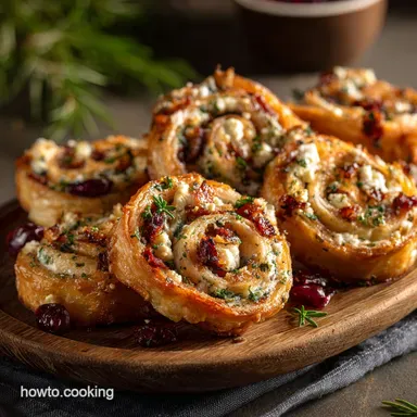Thanksgiving Appetizers and Finger Foods: Flaky, Easy Make-Ahead Pinwheels Recipe Card