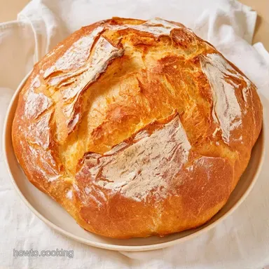 Easy Dutch Oven Bread: Crispy Crust Recipe Card