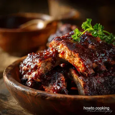 FallOffTheBone Crockpot Ribs The Easy Slow Cooker BBQ Recipe Recipe Card