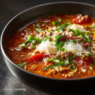 Lean Luscious Healthy Lasagna Soup A Weeknight Comfort Classic Recipe Card