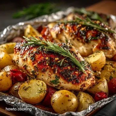 NoFuss Herb Chicken and Potatoes Foil Packets Oven or Grill