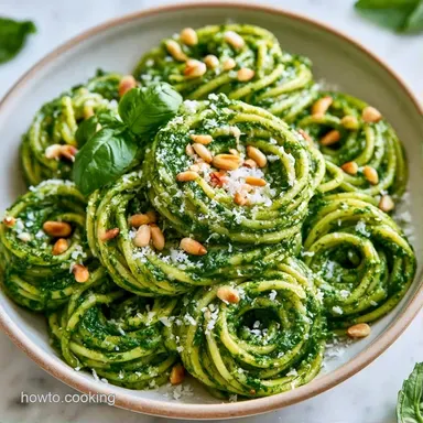 Easy Homemade Pesto Pasta in 20 Minutes Recipe Card