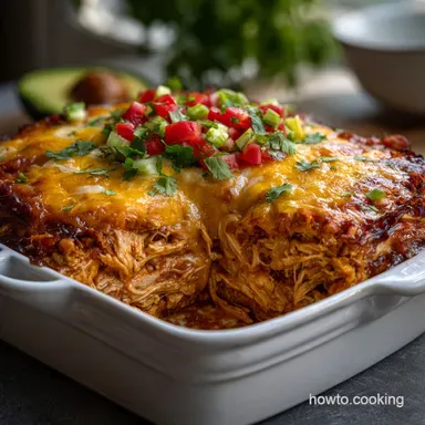 Enchilada Casserole: Easy Layered Recipe Ready in Under 50 Mins Recipe Card