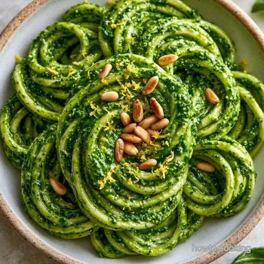 Easy Lemon Pesto Pasta in 30 Minutes Recipe Card