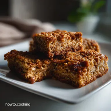 Oatmeal Peanut Butter Bars: Easy Baked Chewy Recipe Recipe Card