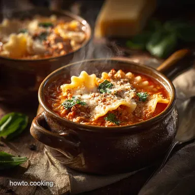 Lasagna Soup: The Ultimate Easy One-Pot Italian Classic Recipe Card