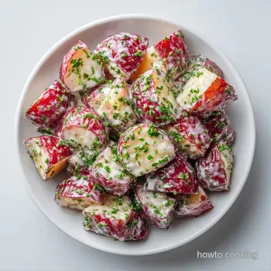 Easy Red Potato Salad for 12 Servings Recipe Card
