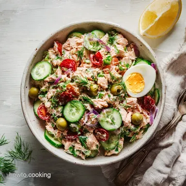 Tuna Salad: Velvety Dressing in 10 Minutes Recipe Card