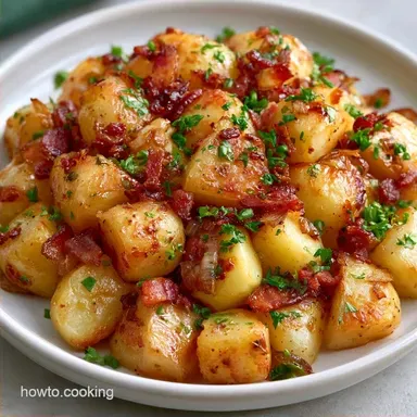 Easy Warm German Potato Salad with Bacon