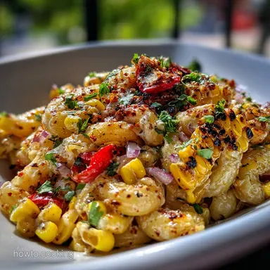 Mexican Street Corn Pasta Salad for 8 Servings Recipe Card