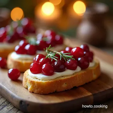 Festive Cranberry Crostini Recipe Christmas Cheer on a Bite Recipe Card