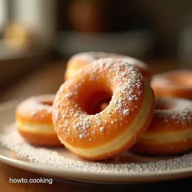 The Doughnut Darling Fluffy Fried Doughnuts with Sugar Recipe Card