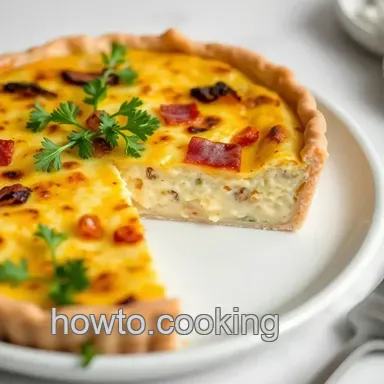 Easiest Bacon Quiche Recipe: Cheesy Goodness! Recipe Card