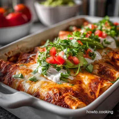Meal Prep Freezer Enchiladas for 12 Recipe Card