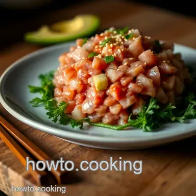 Fresh and Flavorful Tuna Tartare Recipe with Avocado & Sesame Recipe Card