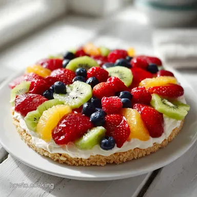 Fruit Pizza with Sugar Cookie Dough in 32 Minutes Recipe Card